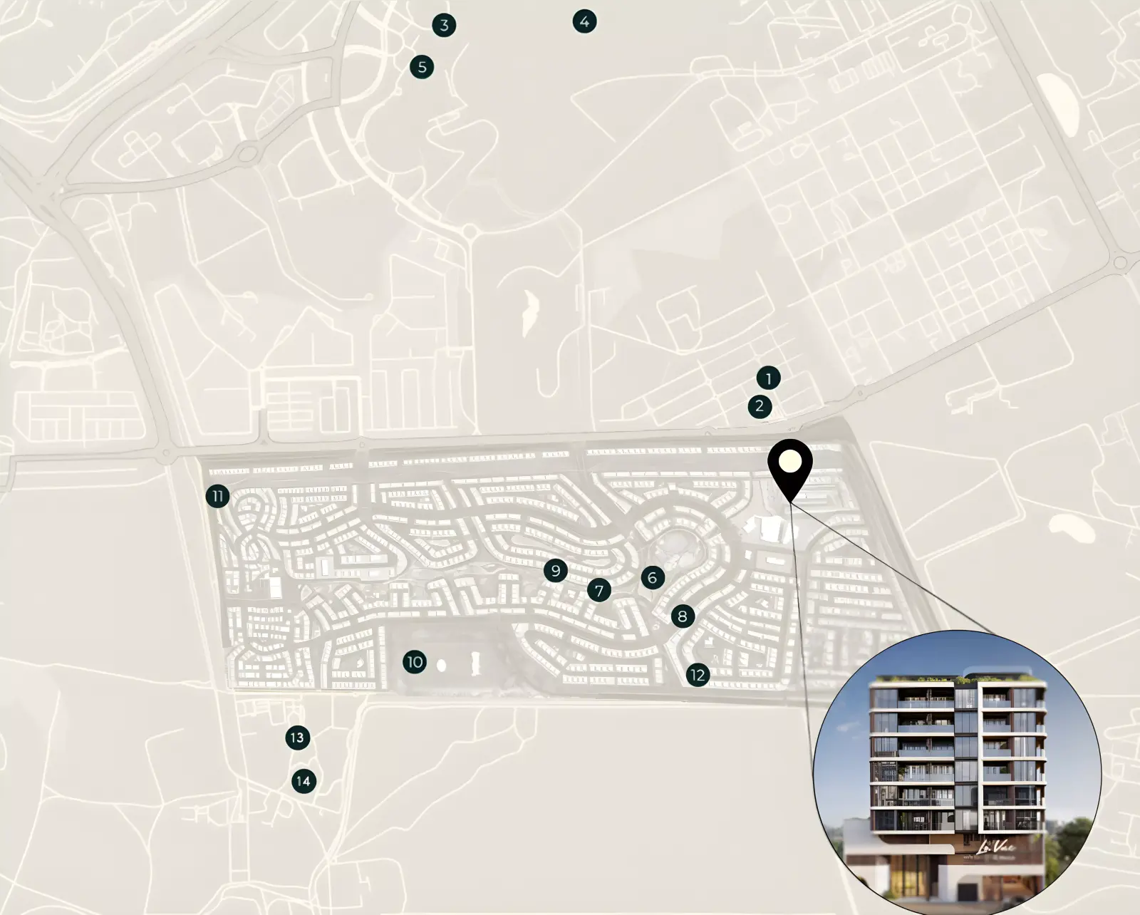 La Vue Residence masterplan, Nad Al Sheba