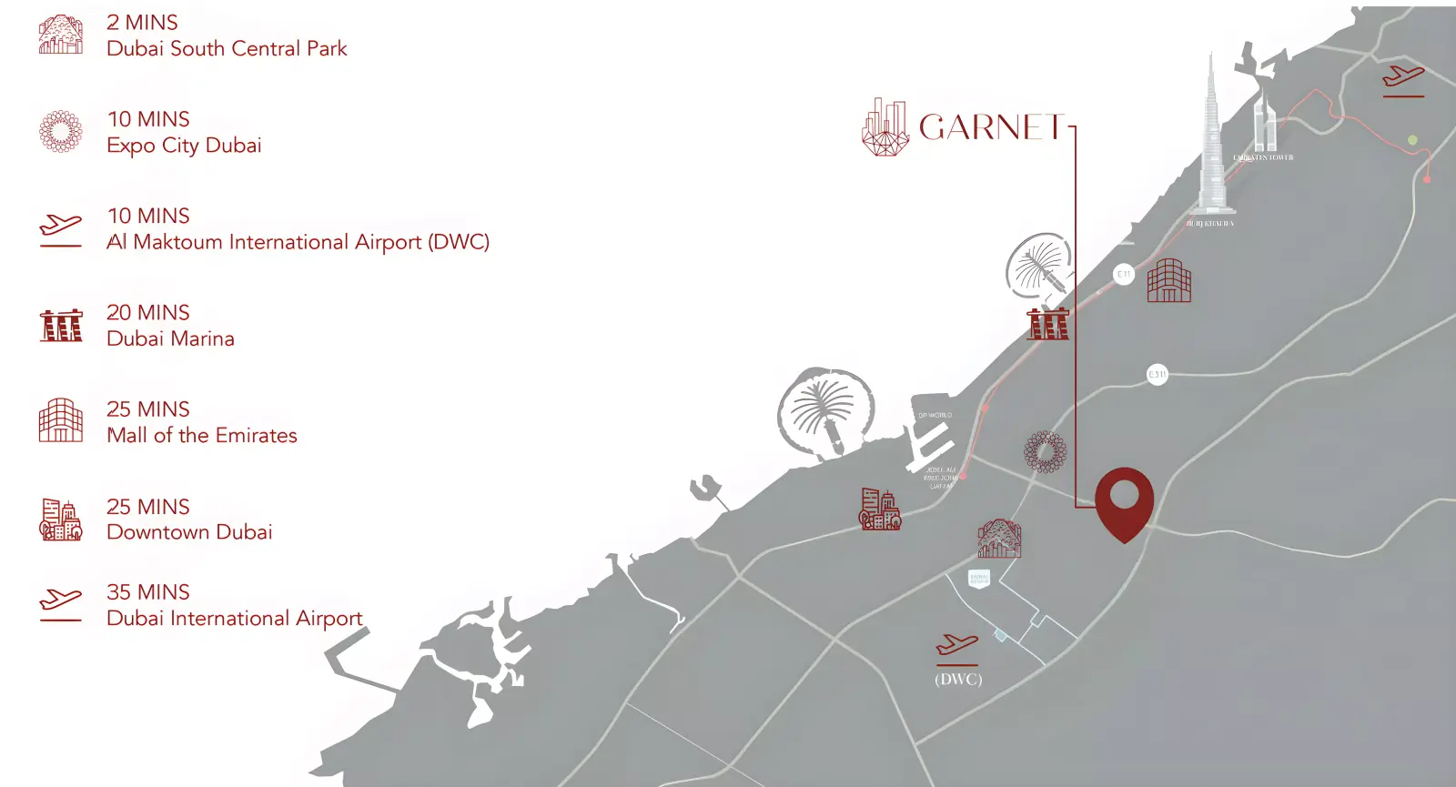 Garnet masterplan, Dubai South (Dubai World Central)