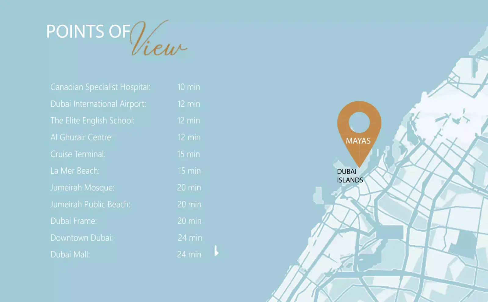 Mayas Sea View masterplan, Dubai Islands