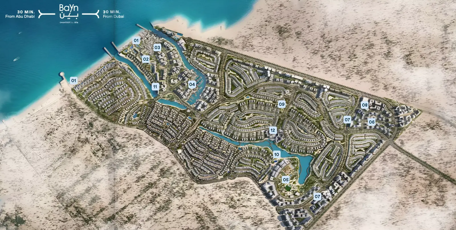 Masterplan Bayn Lagoon, Ghantoot