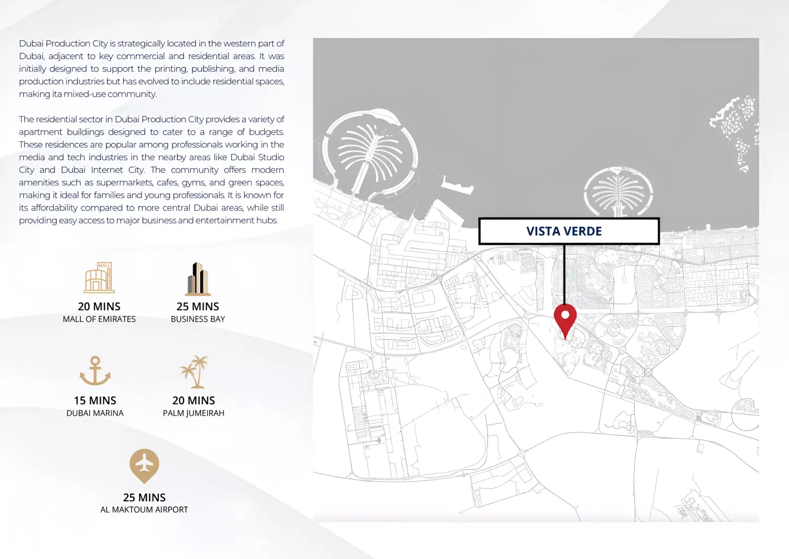 Vista Verde मास्टरप्लान, Dubai Production City (IMPZ)