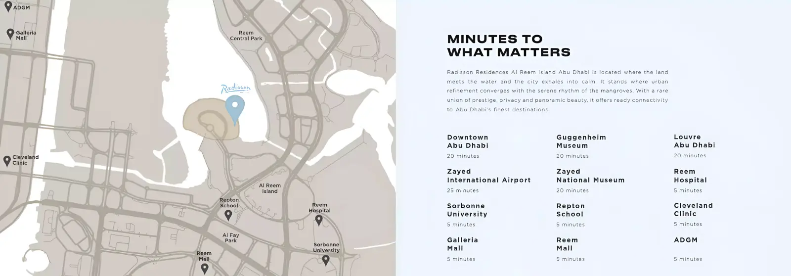 Radisson Residences 总体规划, Al Reem Island