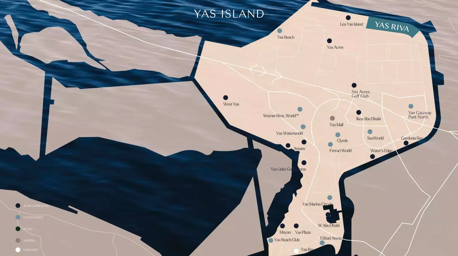 Yas Riva मास्टरप्लान, Yas Island