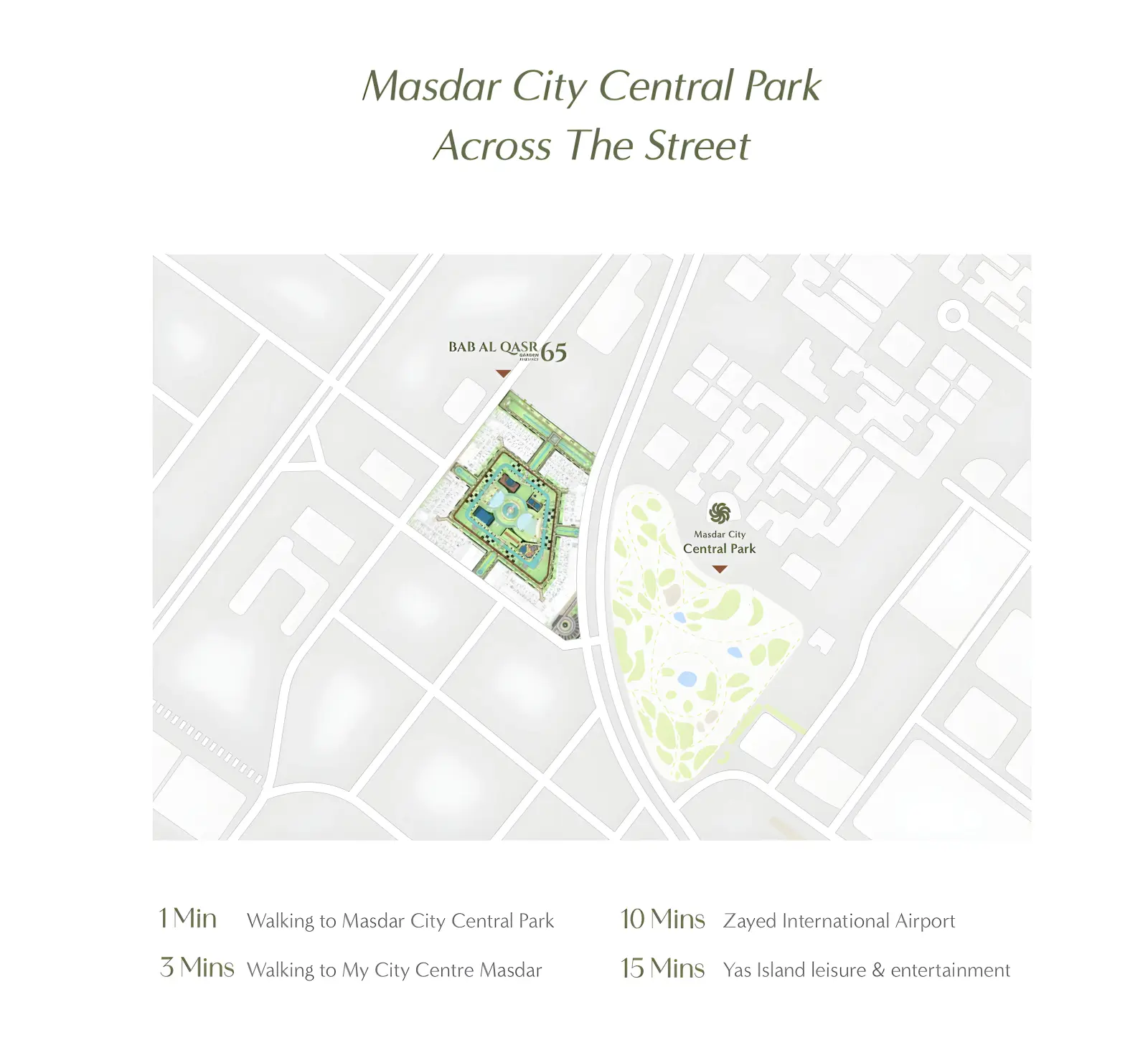 Bab Al Qasr Garden Residences 65 masterplan, Masdar City