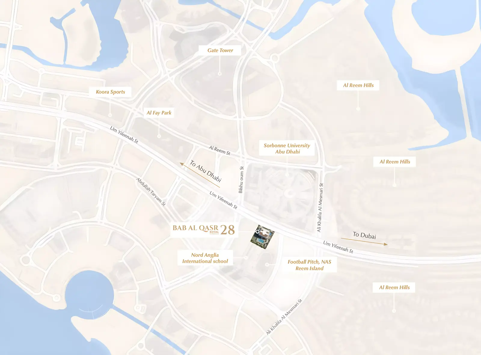 Bab Al Qasr Royal Residence 28 masterplan, Al Reem Island