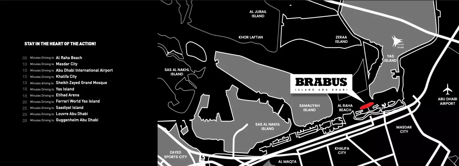 Brabus Island masterplan, Al Raha Beach