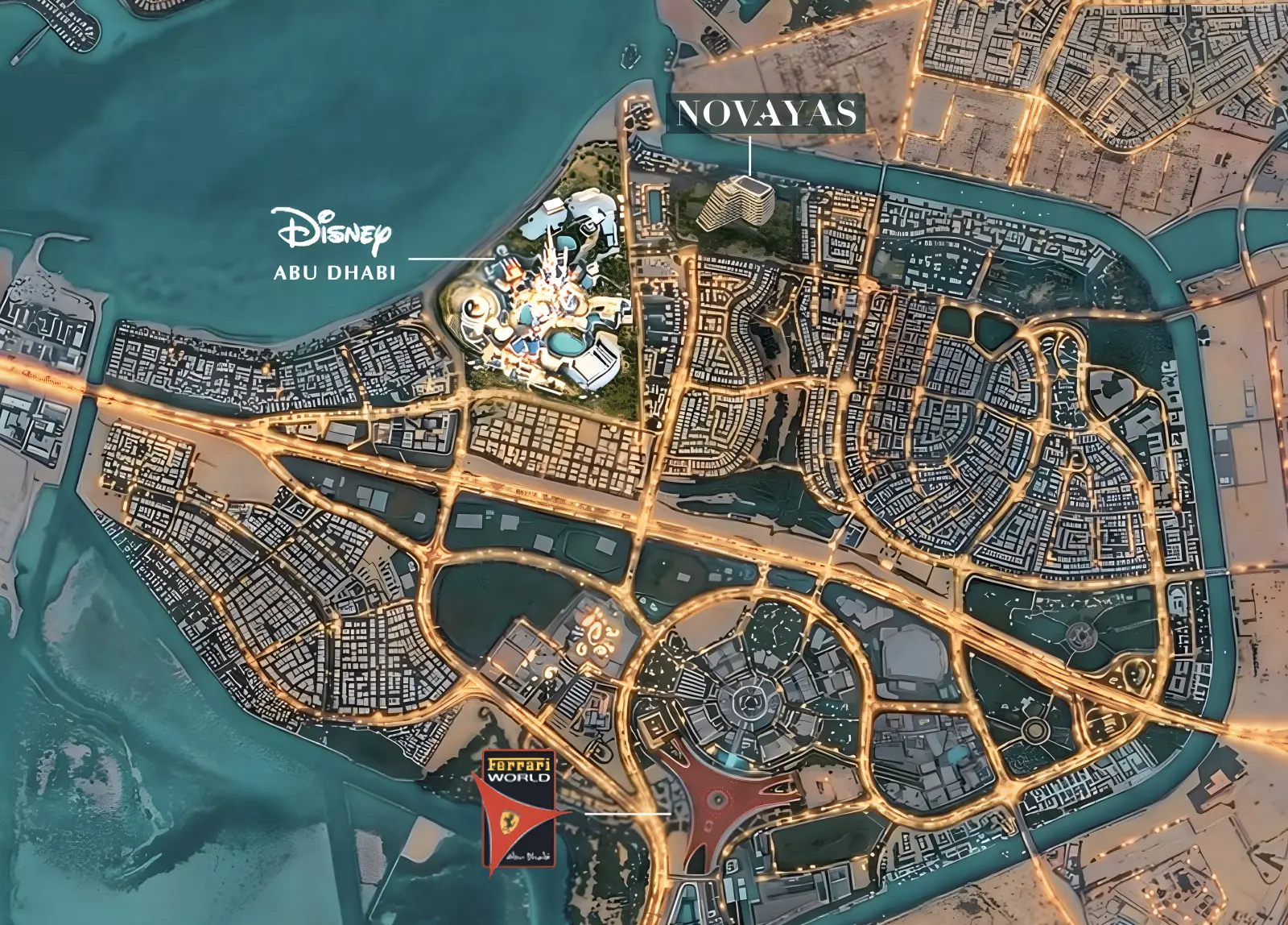 Novayas masterplan, Yas Island