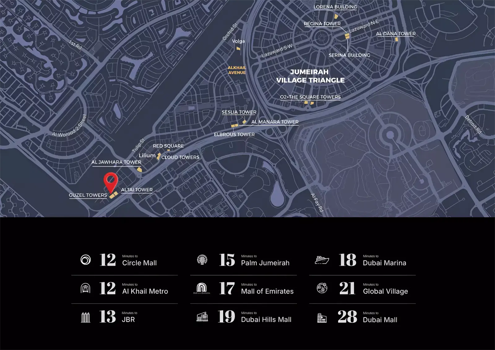 Guzel Towers Phase 4 masterplan, Jumeirah Village Triangle