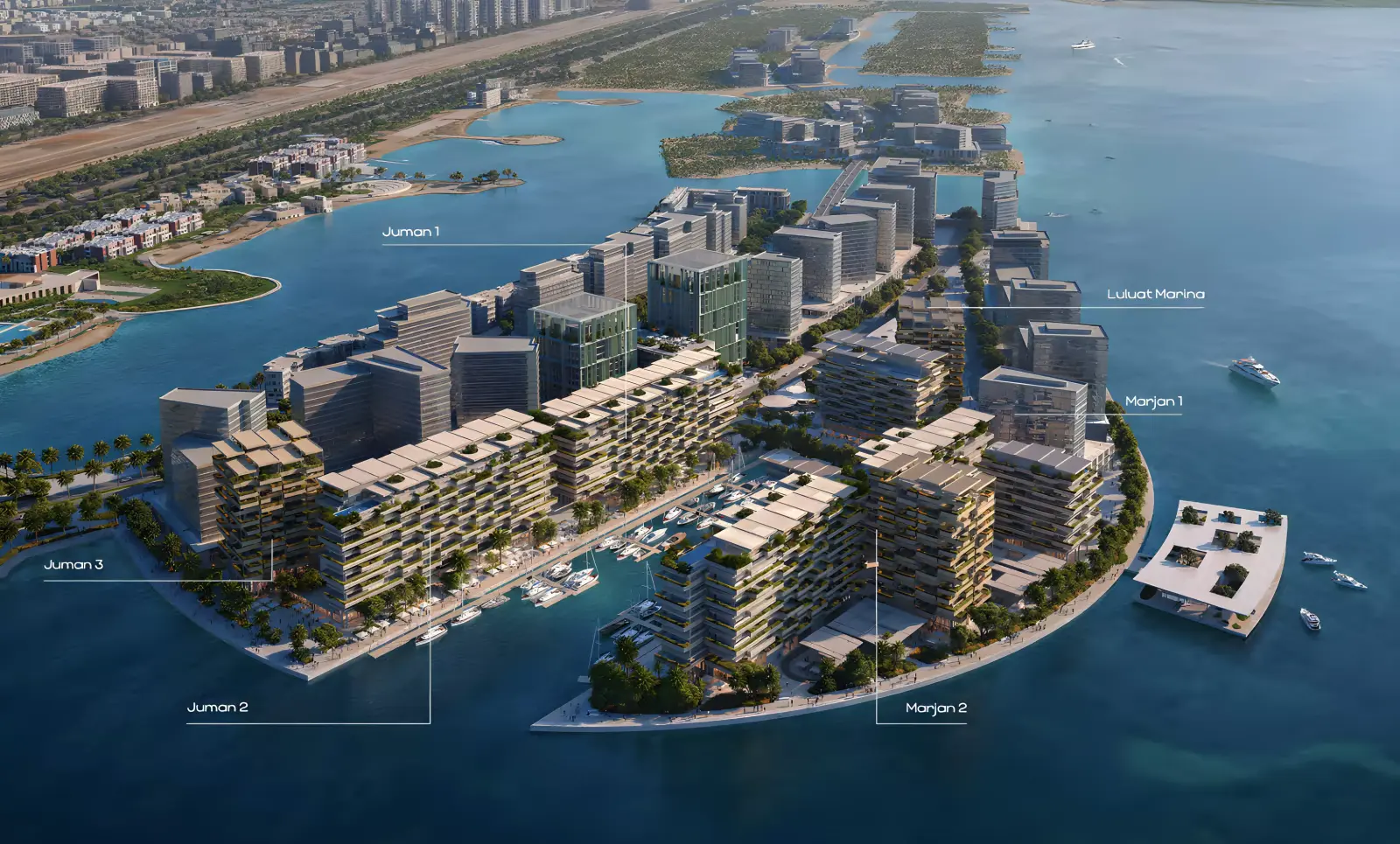 Luluat Marina Residences masterplan, Al Raha Beach