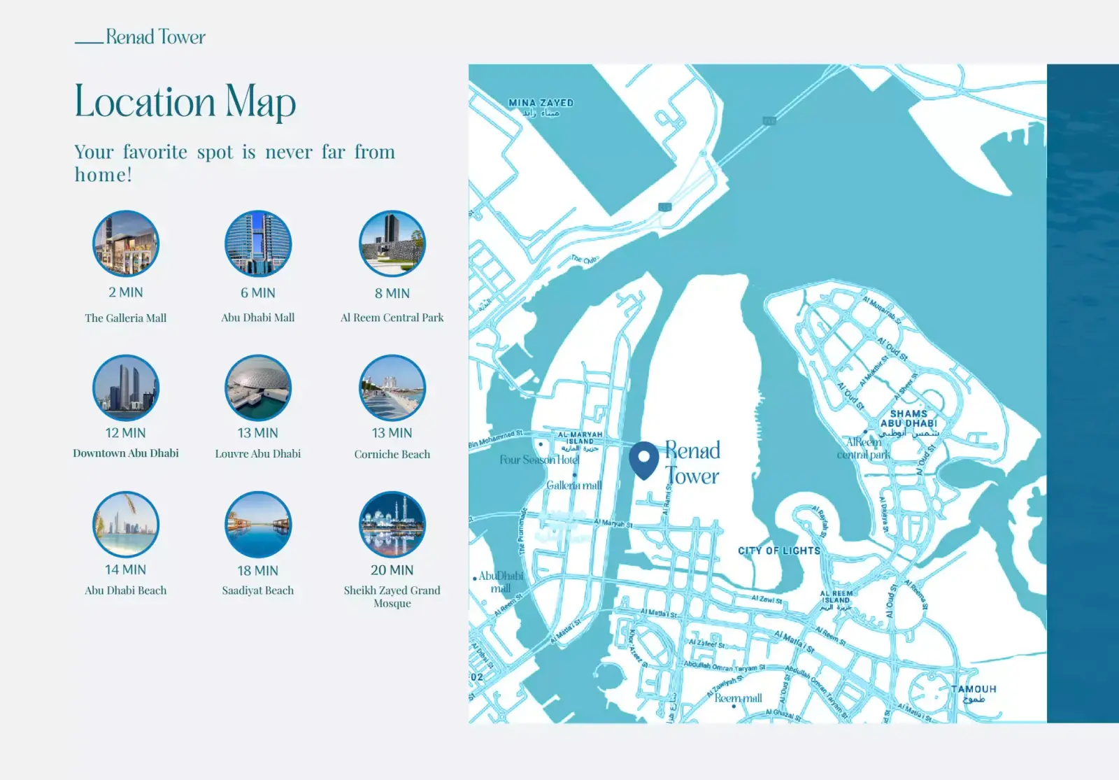 Renad Tower 总体规划, Al Reem Island