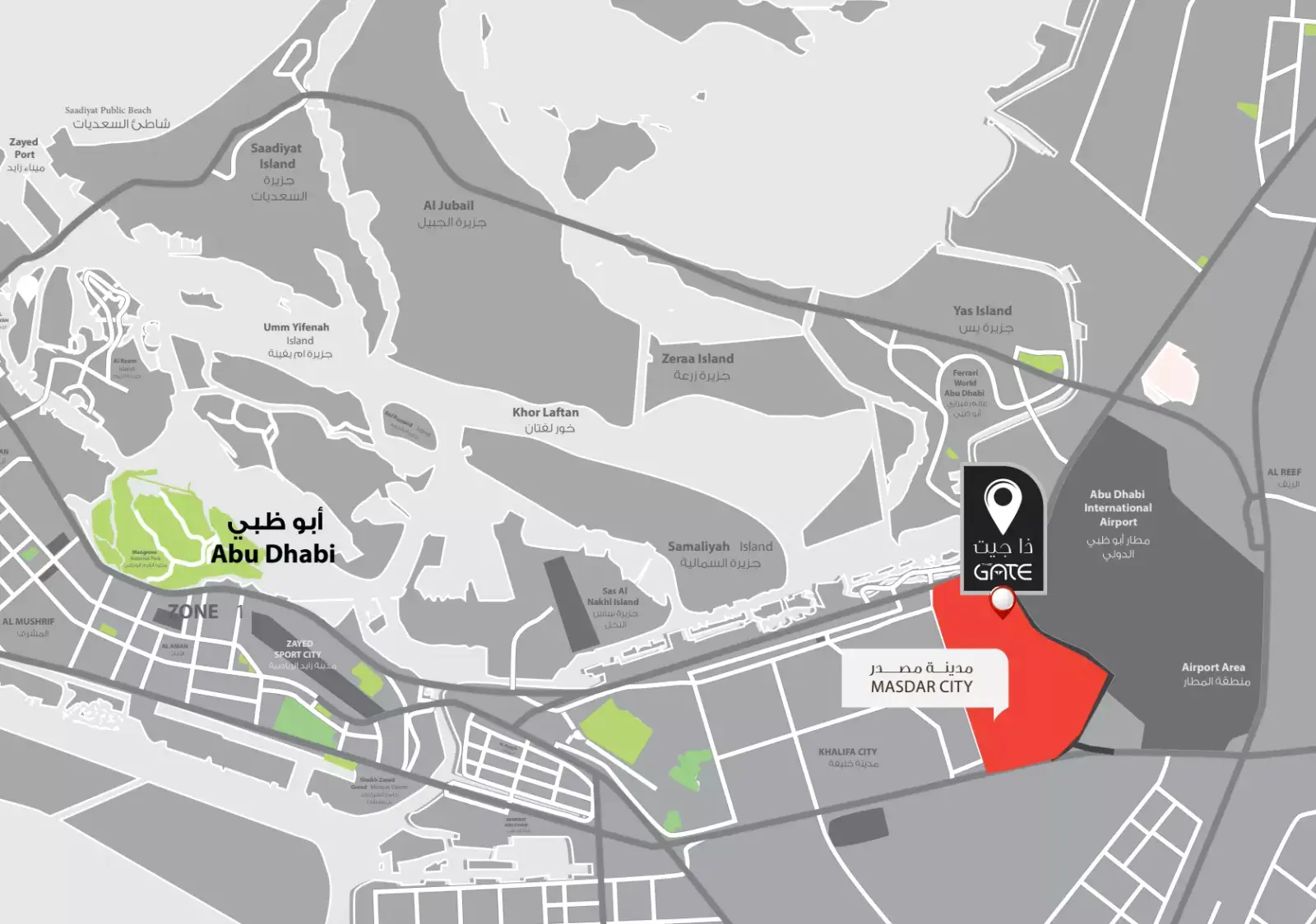 The Gate Masdar City masterplan, Masdar City