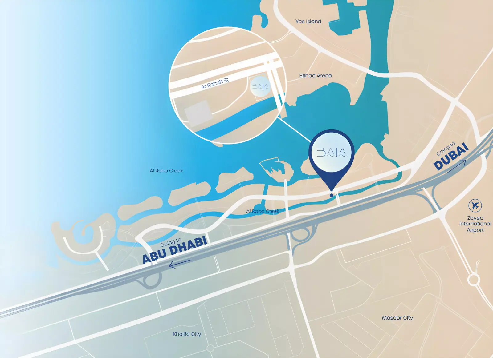 Baia masterplan, Al Raha Beach