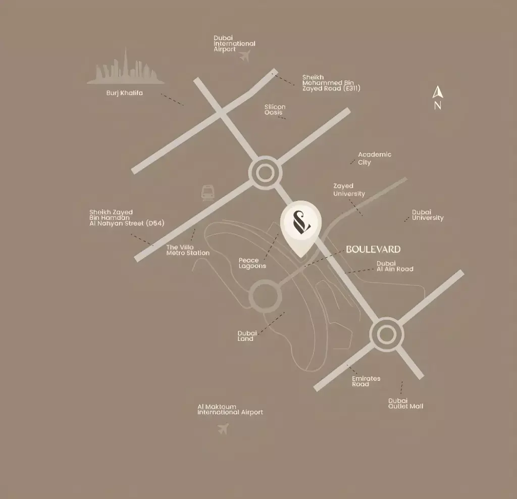 Sky Line masterplan, Dubai Land Residence Complex