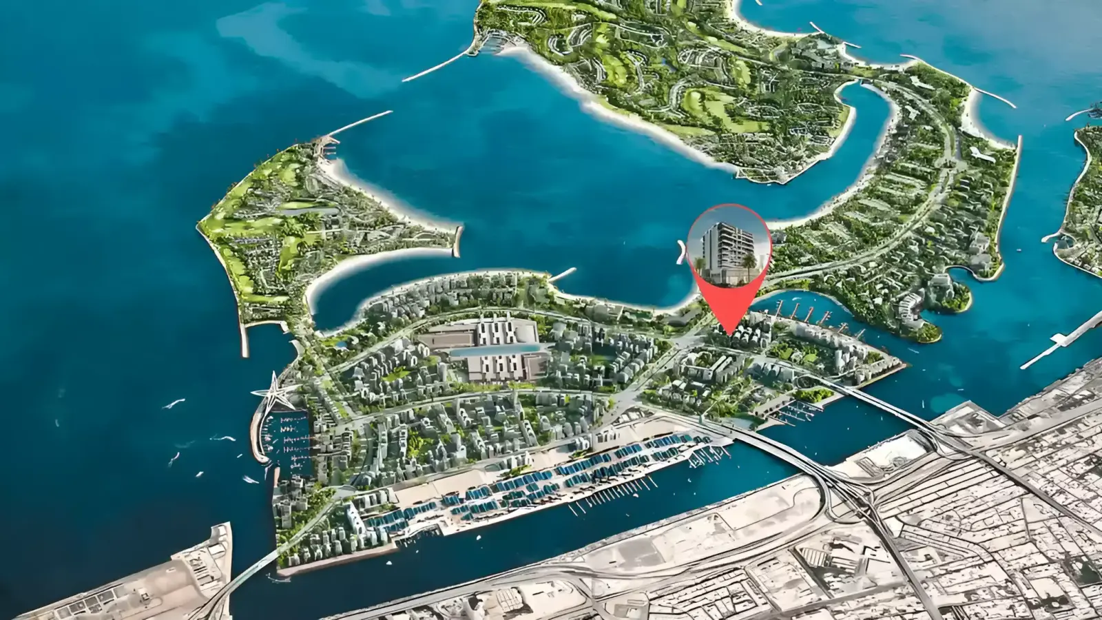 Sea View Residence Club House masterplan, Dubai Islands