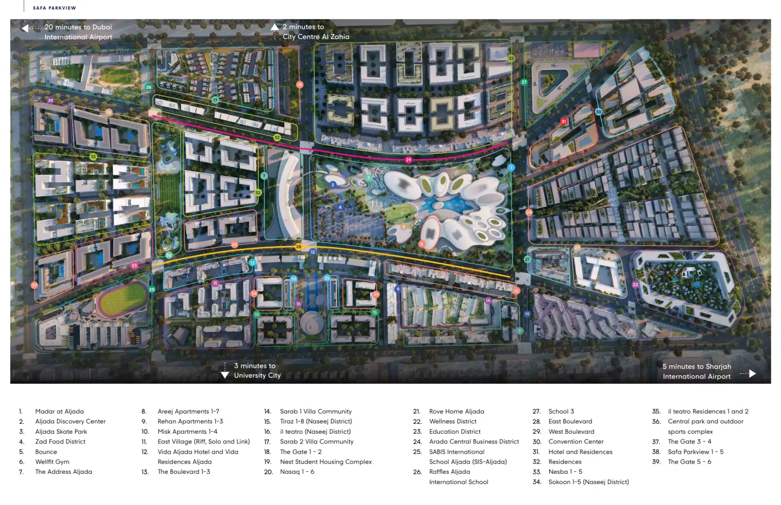 Safa Parkview masterplan, Aljada