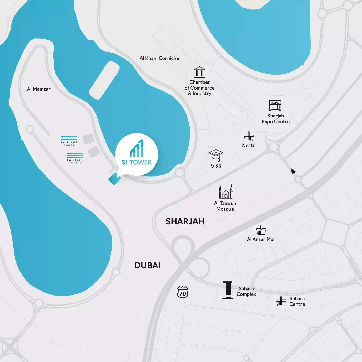 S1 Tower masterplan, Al Mamzar - Sharjah