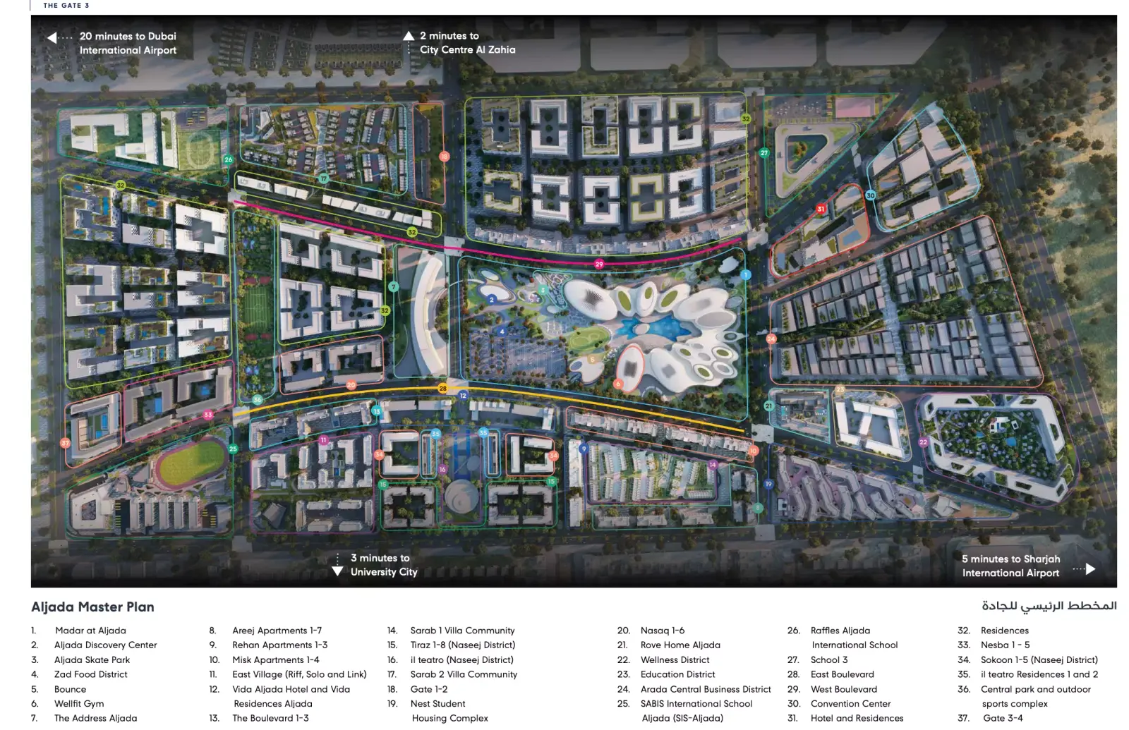 The Gate Phase 3 masterplan, Aljada