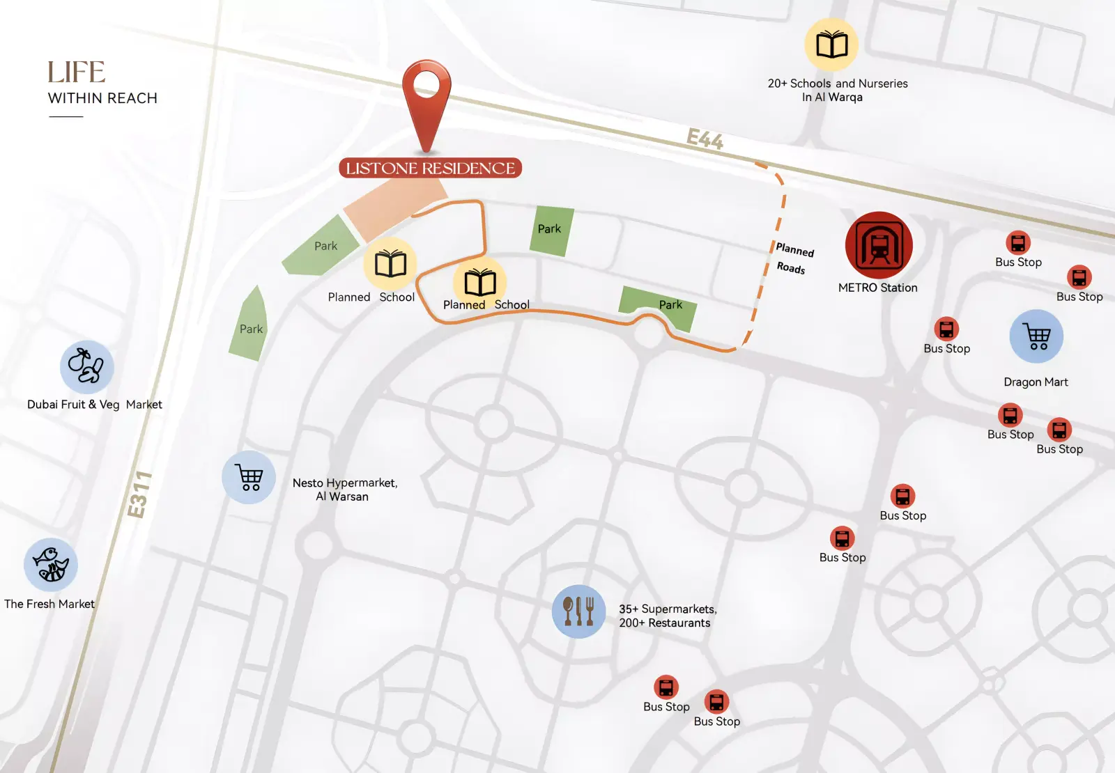 Listone Residence masterplan, International City