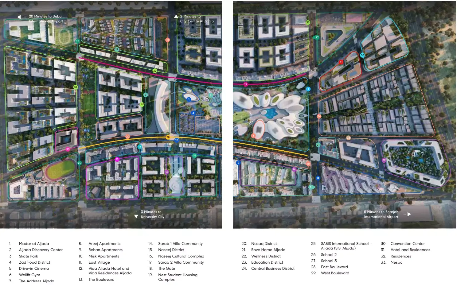 Nesba 1 masterplan, Aljada