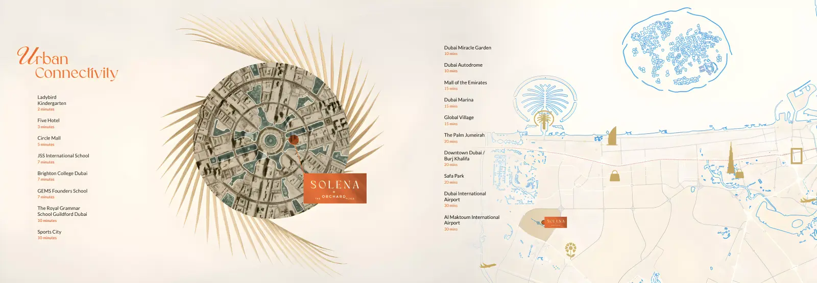 Masterplan Solena Orchard Place, Jumeirah Village Circle
