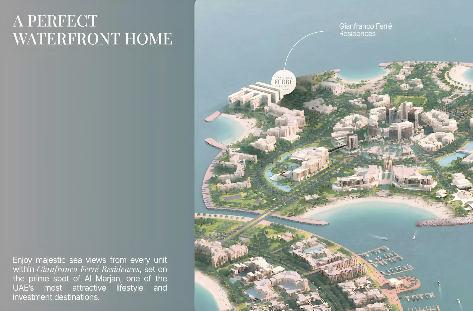 Gianfranco Ferré Residences 总体规划, Al Marjan Island