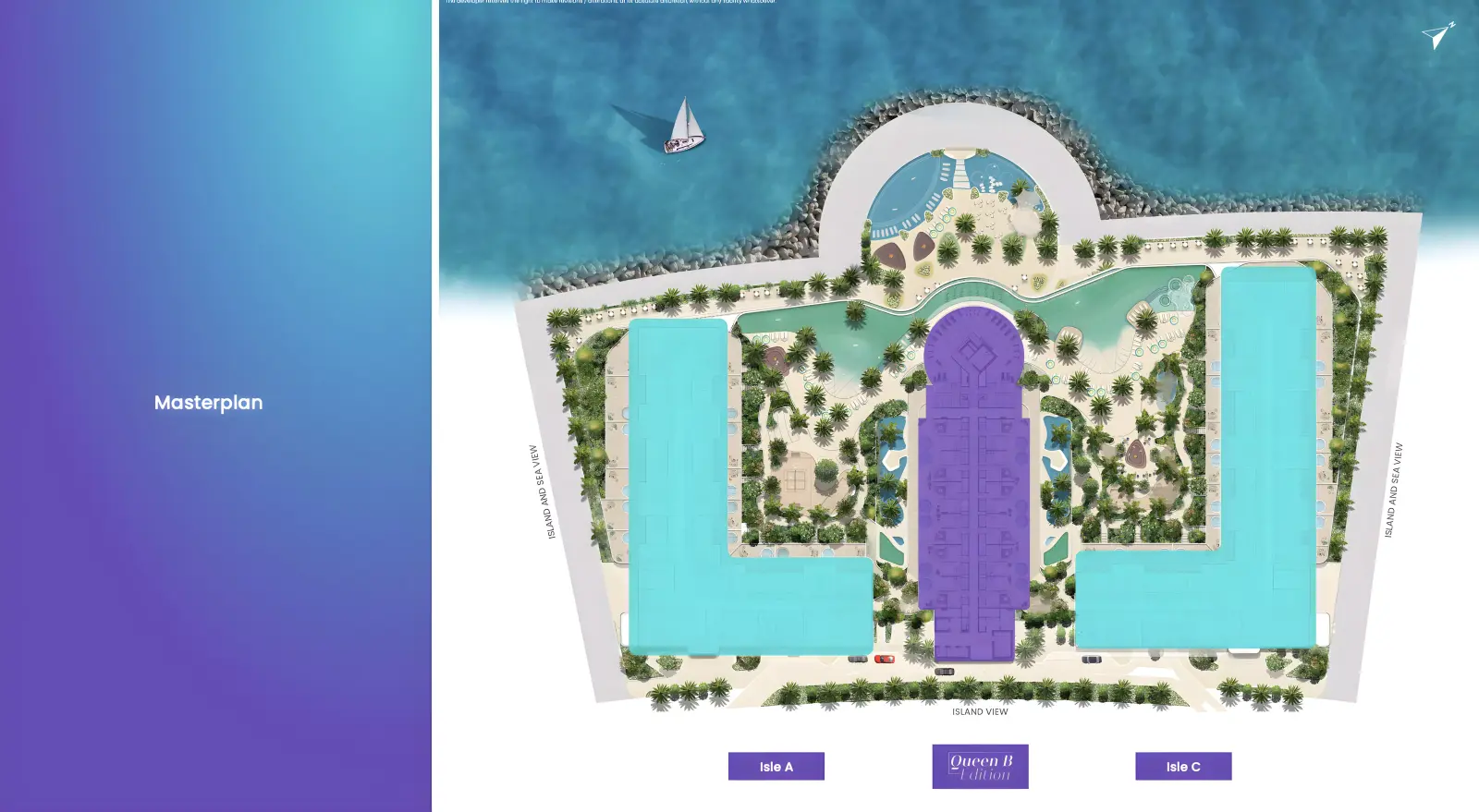 Trio Isle Queen B masterplan, Al Marjan Island