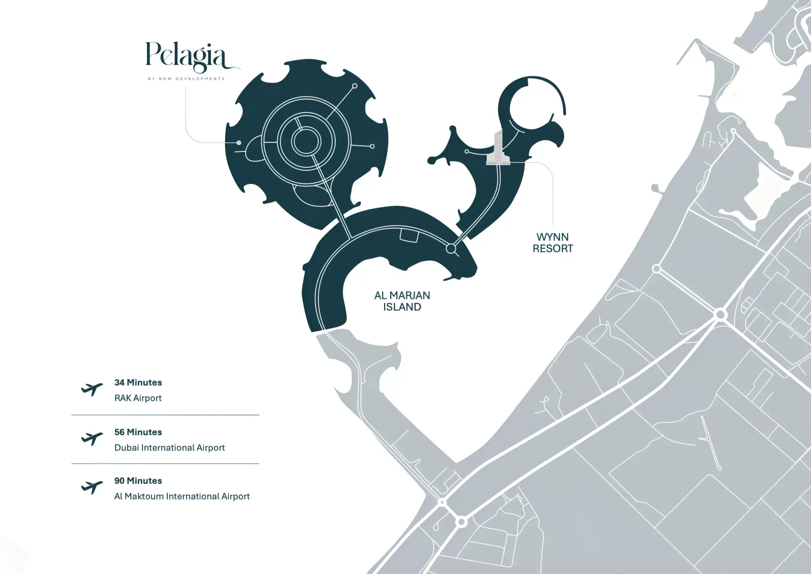 Pelagia masterplan, Al Marjan Island
