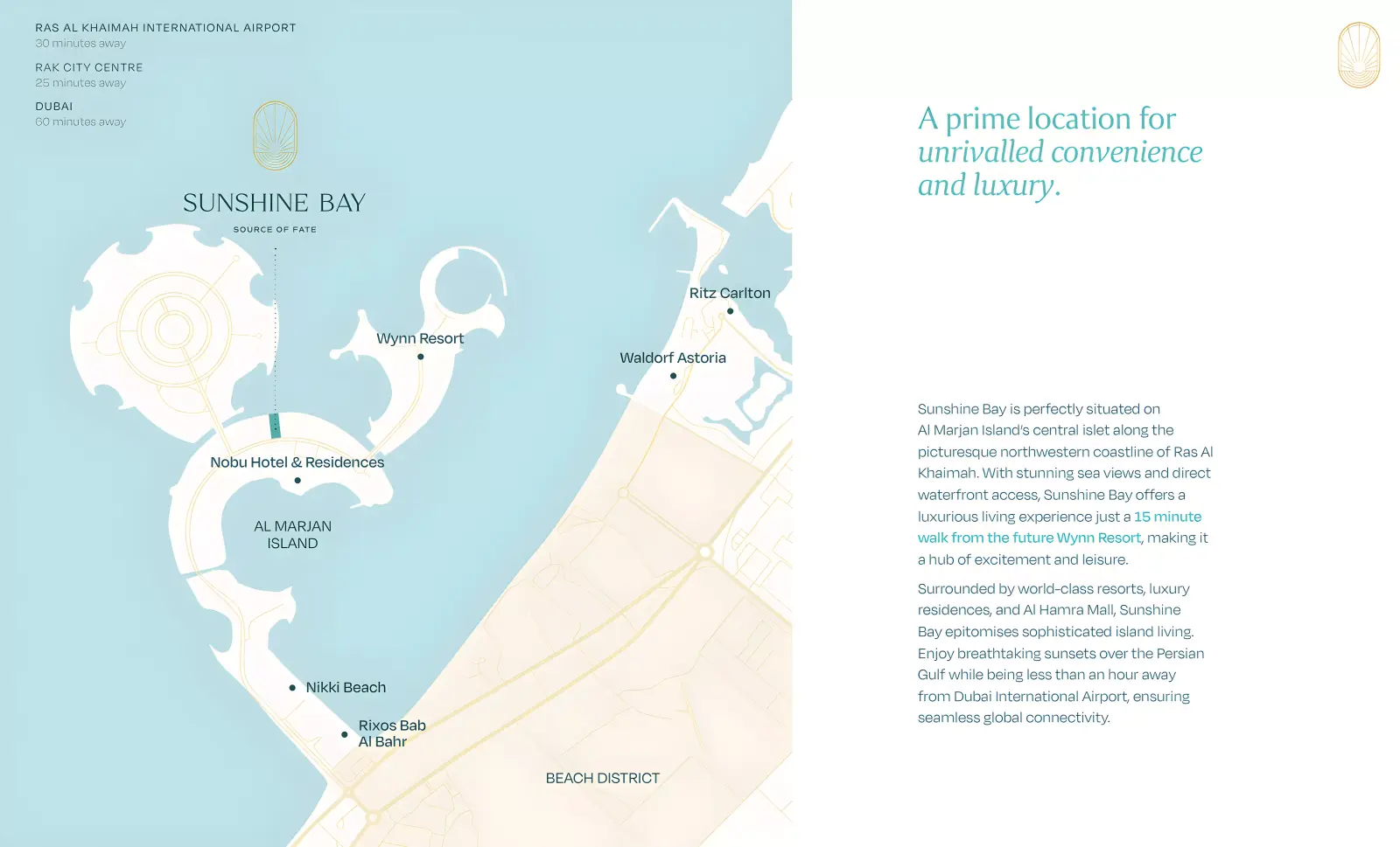 Masterplan Sunshine Bay, Al Marjan Island