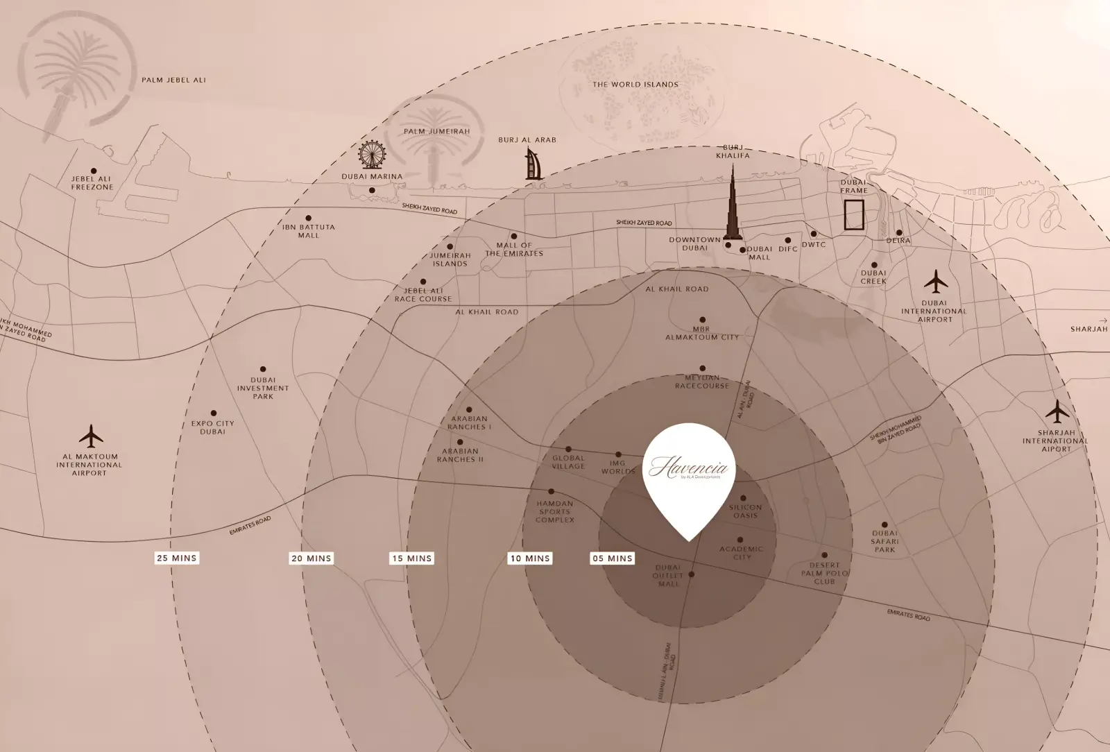 Havencia masterplan, Dubai Land Residence Complex