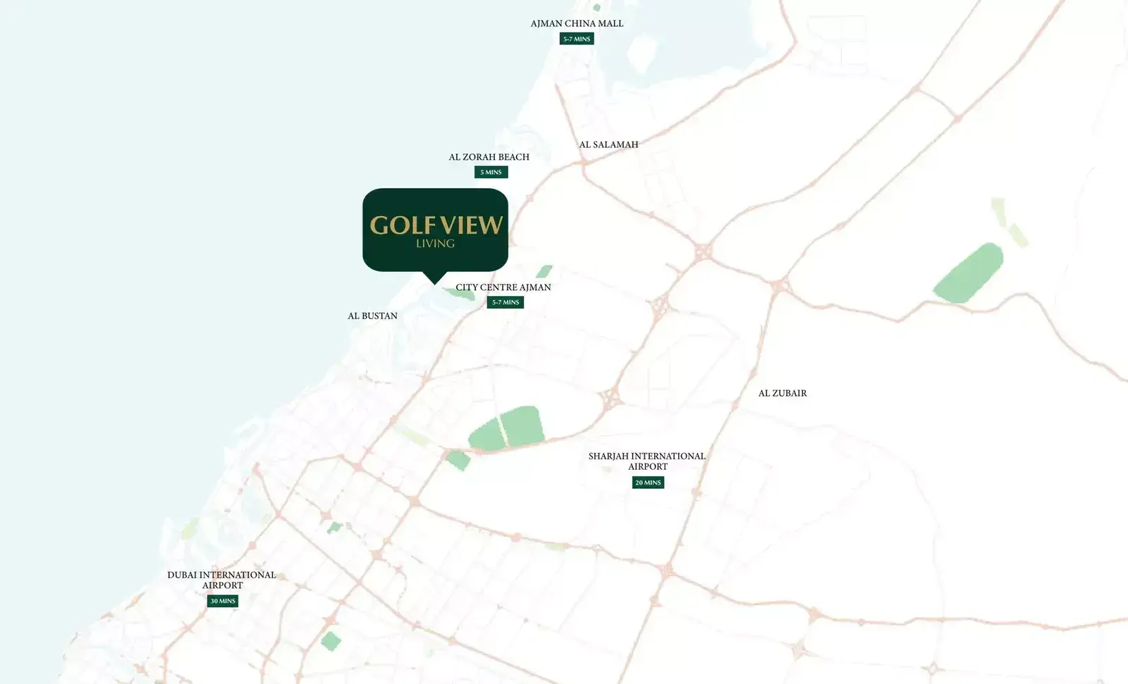 Golf View Living masterplan, Al Zorah