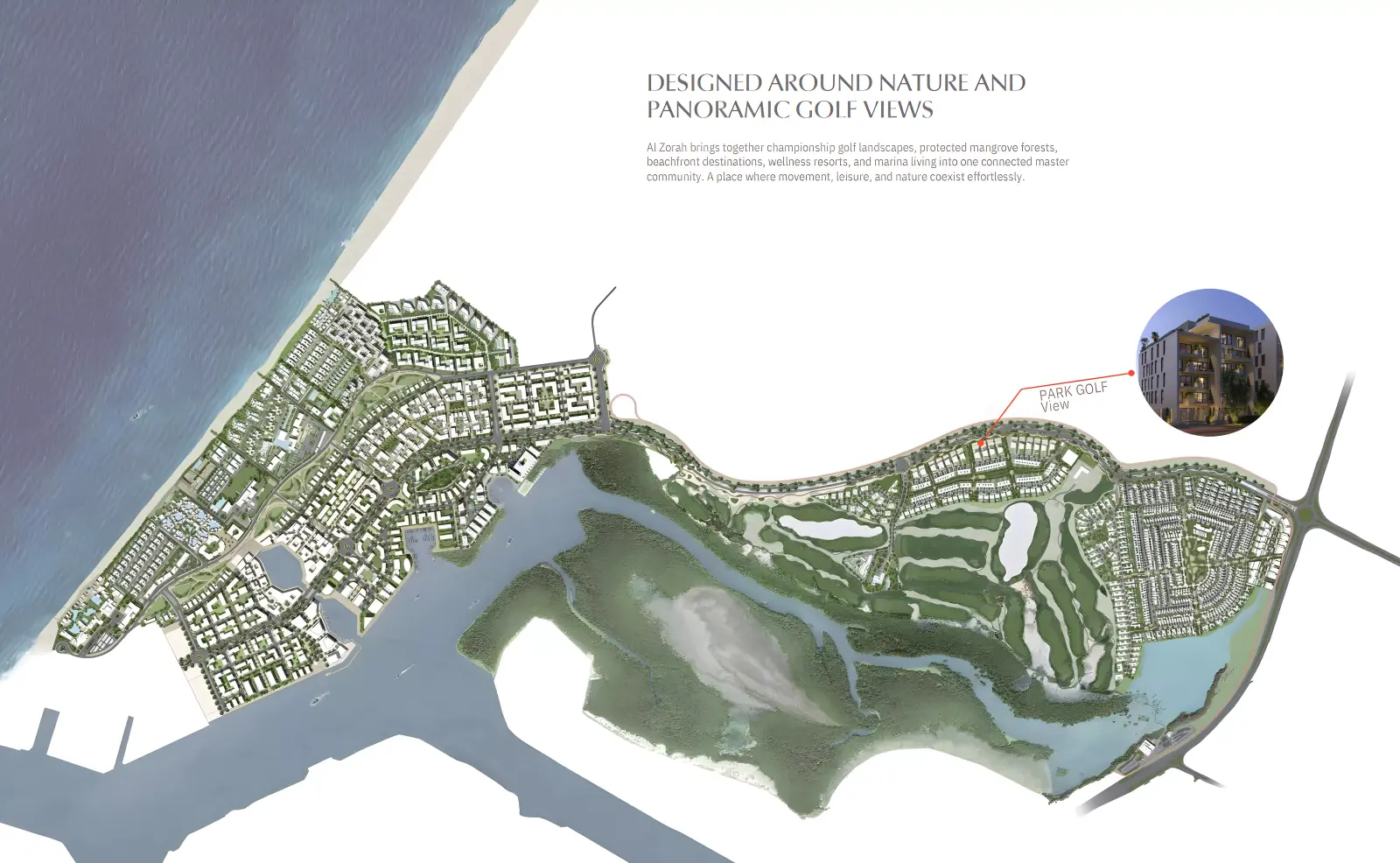 Park Golf Views masterplan, Al Zorah