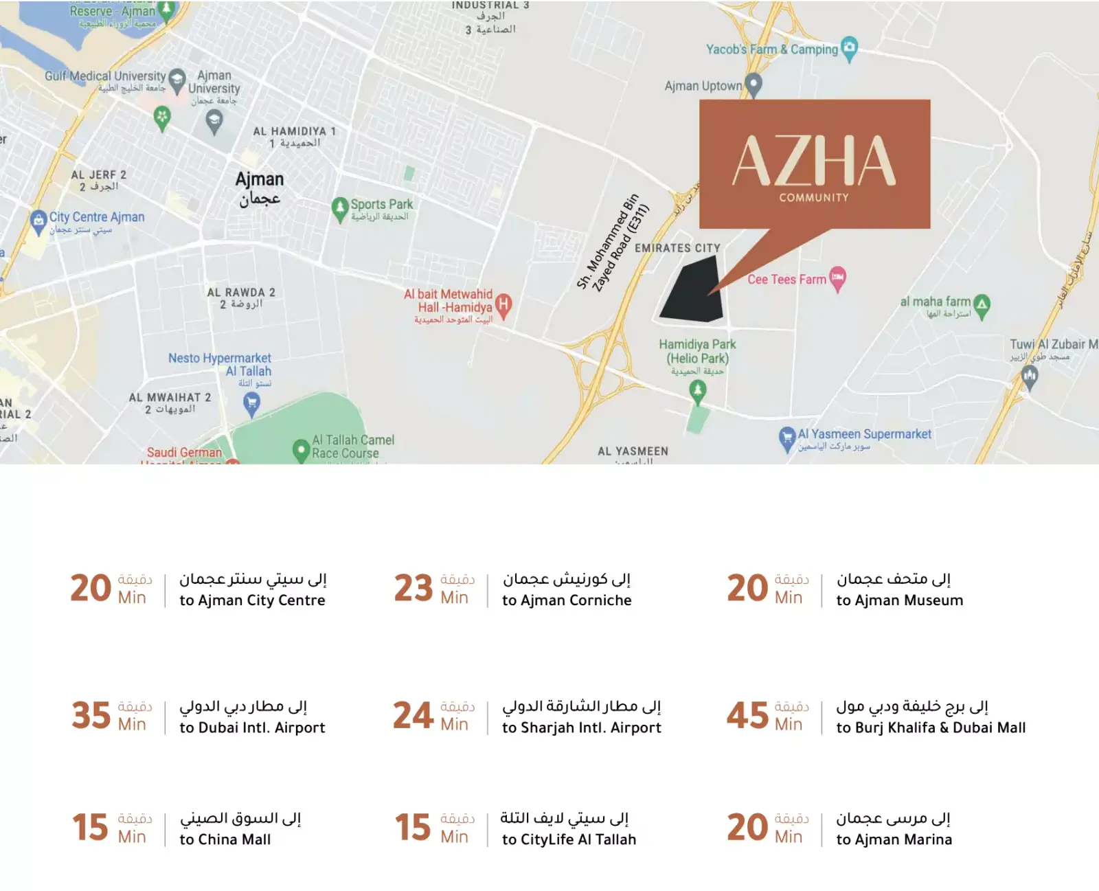 Azha Al Aamra Residences masterplan, Al Amerah