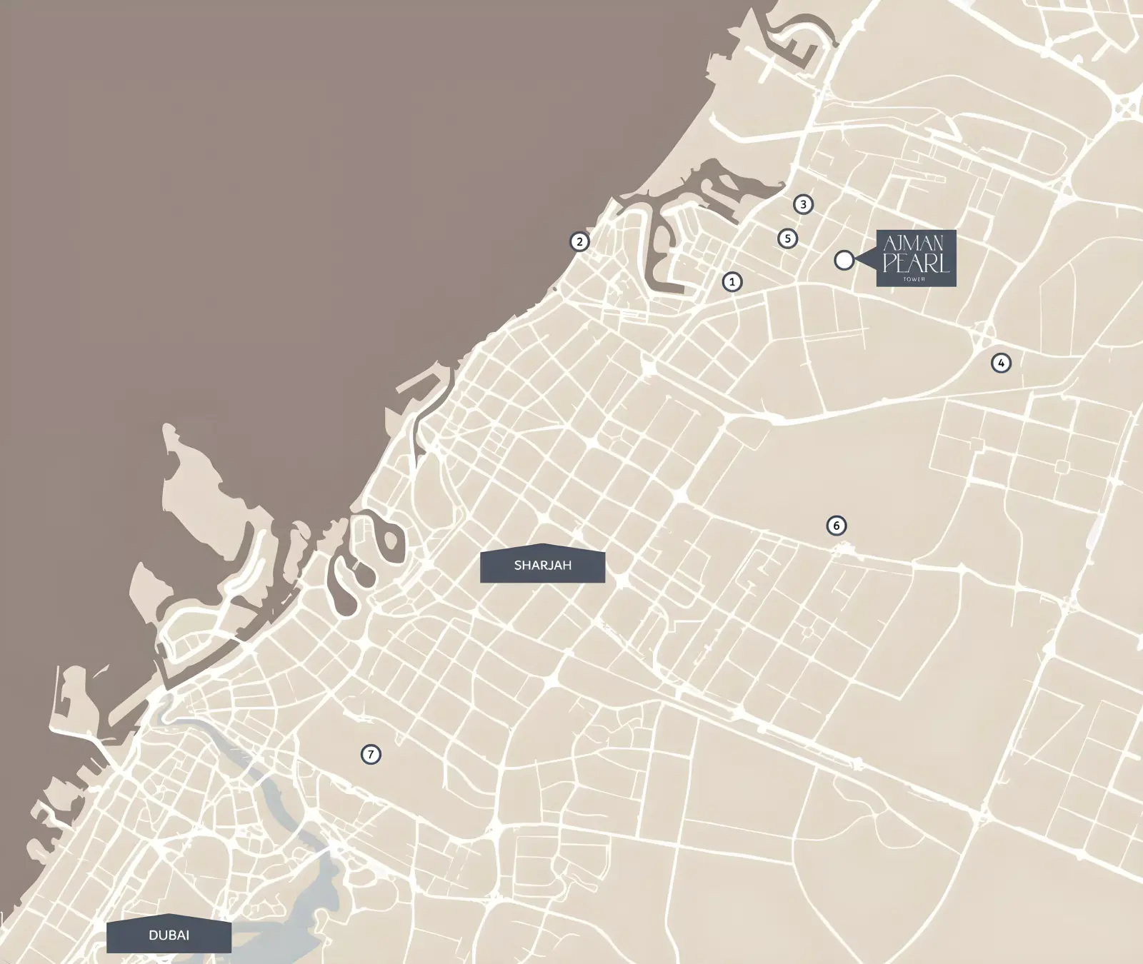 Ajman Pearl Tower masterplan, Ajman Downtown