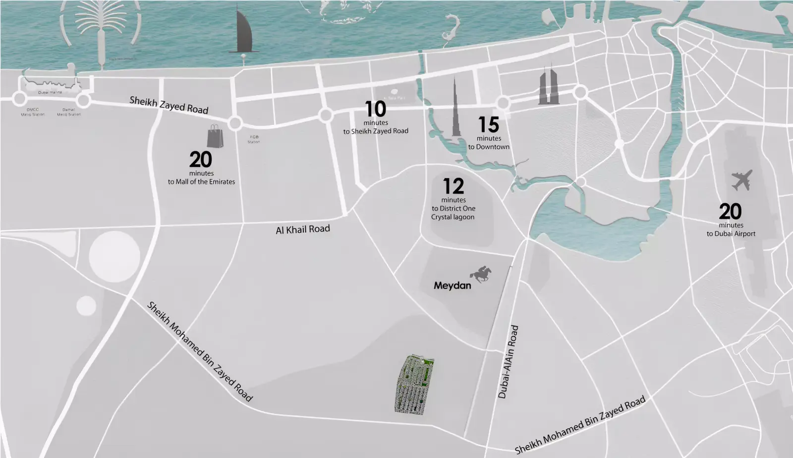 Starline Beach Residences masterplan, Umm Al Quwain Marina