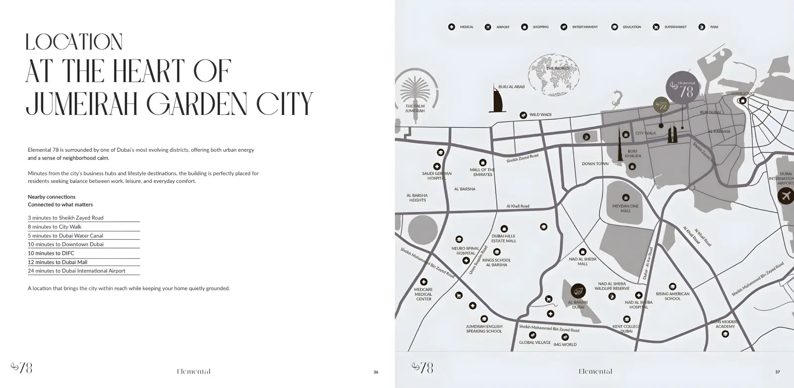 Elemental 78 masterplan, Jumeirah Garden City