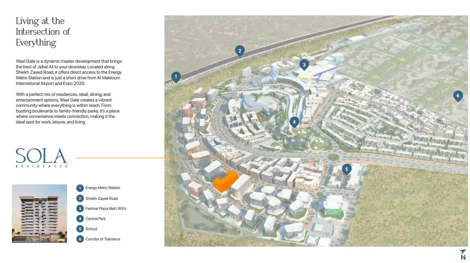 Masterplan Sola Residences, Wasl Gate