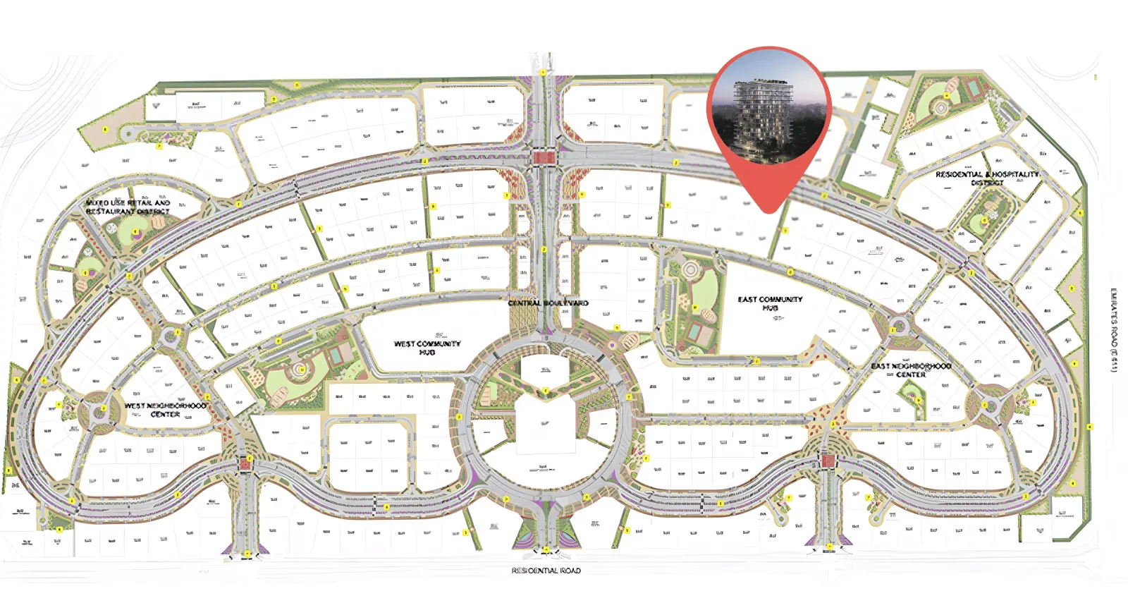 Masterplan Seraph, Dubai Land Residence Complex
