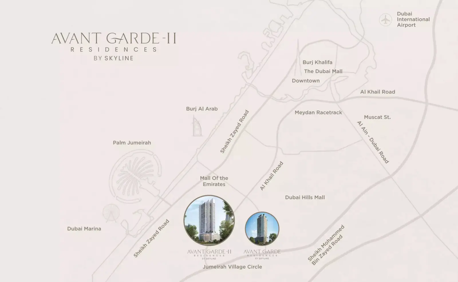 Avant Garde Residences Phase 2 masterplan, Jumeirah Village Circle