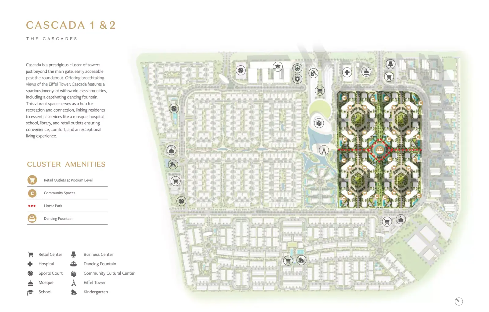 Cascada 2 masterplan, Dubai South (Dubai World Central)