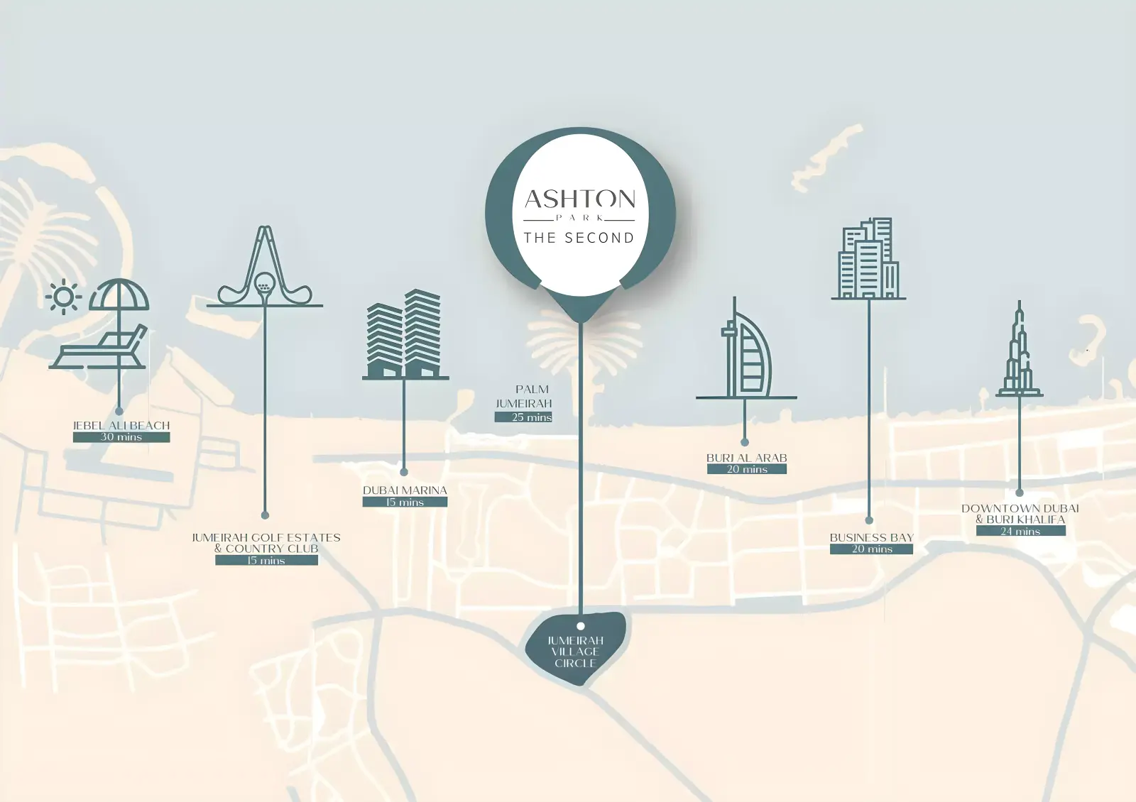 Ashton Park Residences The Second 总体规划, Jumeirah Village Circle
