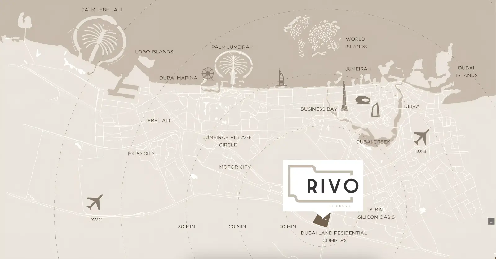 Rivo masterplan, Dubai Land Residence Complex