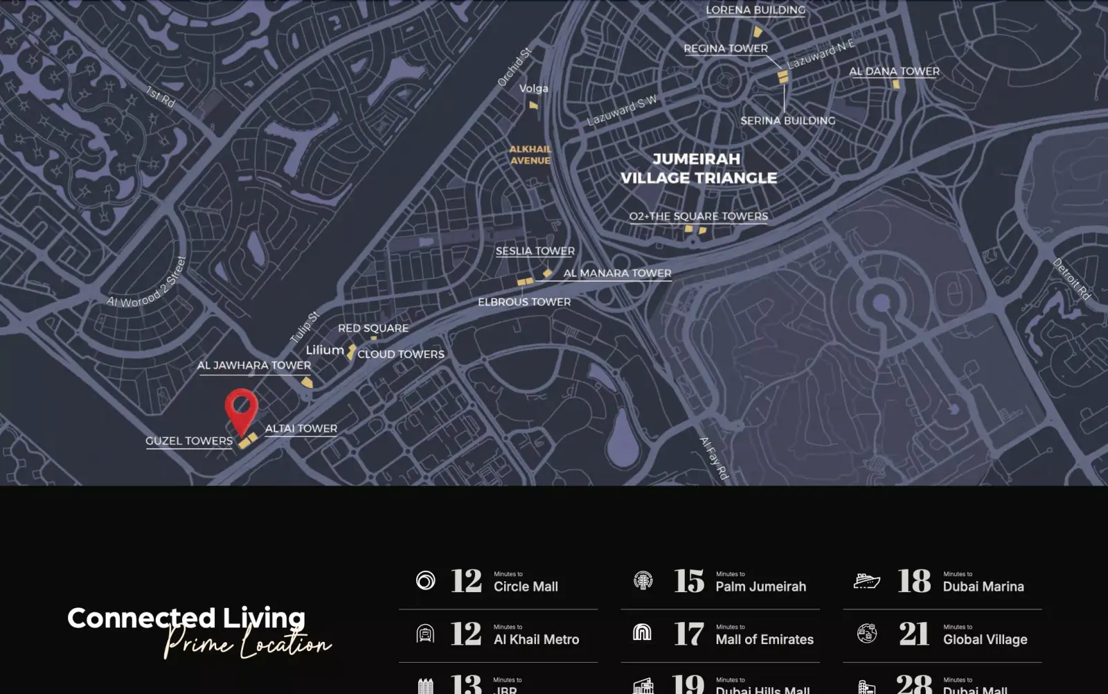 Guzel Tower Phase 2 masterplan, Jumeirah Village Triangle
