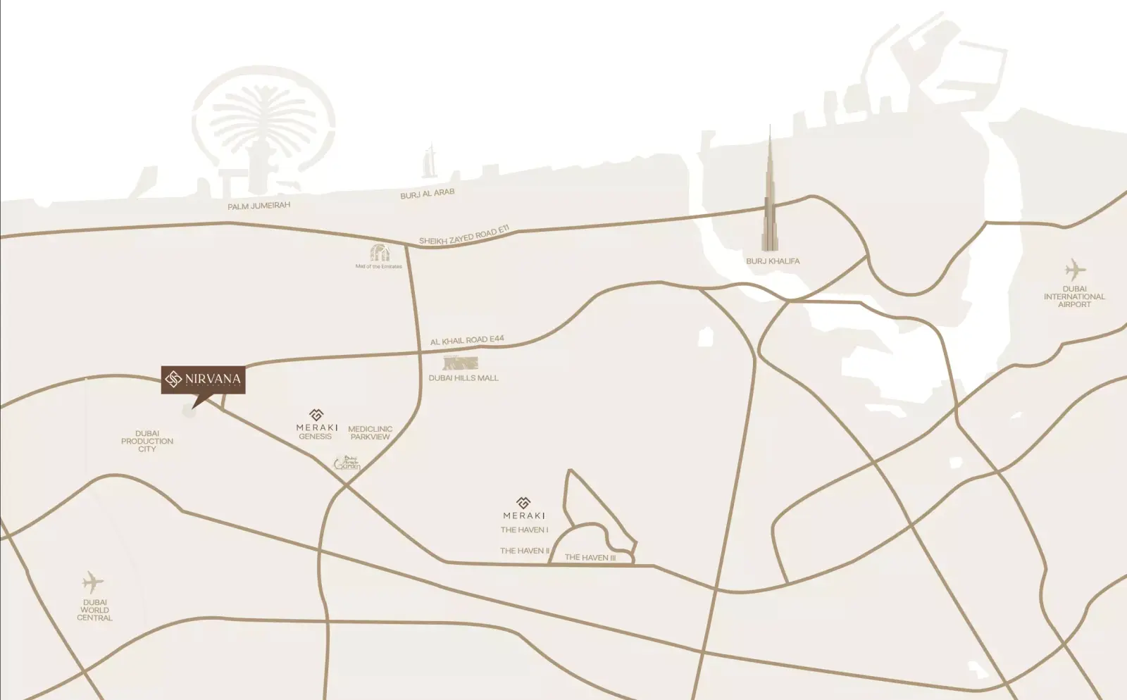 Nirvana Residence masterplan, Dubai Production City (IMPZ)