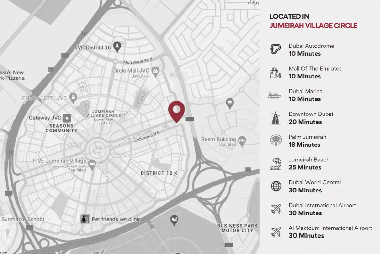 Courtyard by Marriott masterplan, Jumeirah Village Circle