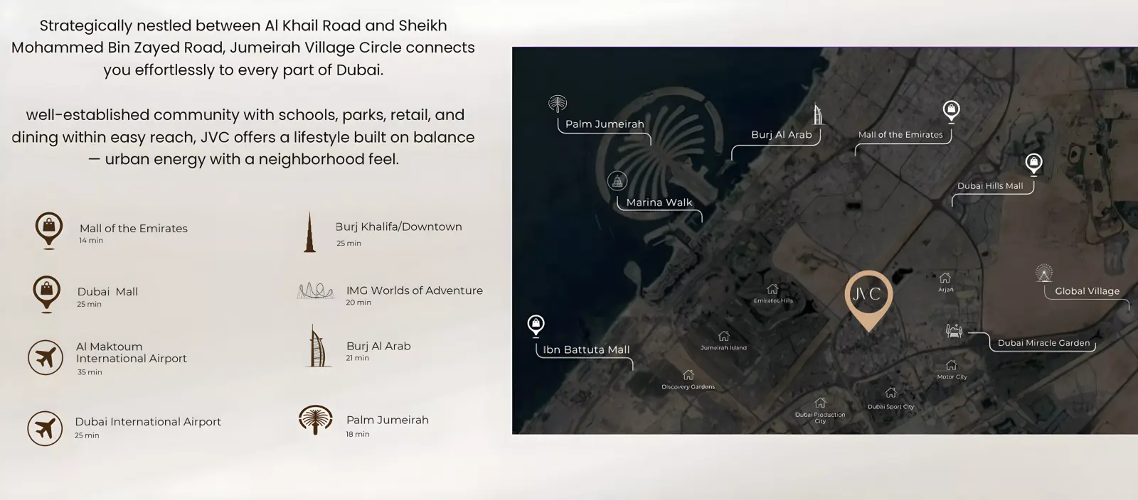 Beverly Crown masterplan, Jumeirah Village Circle