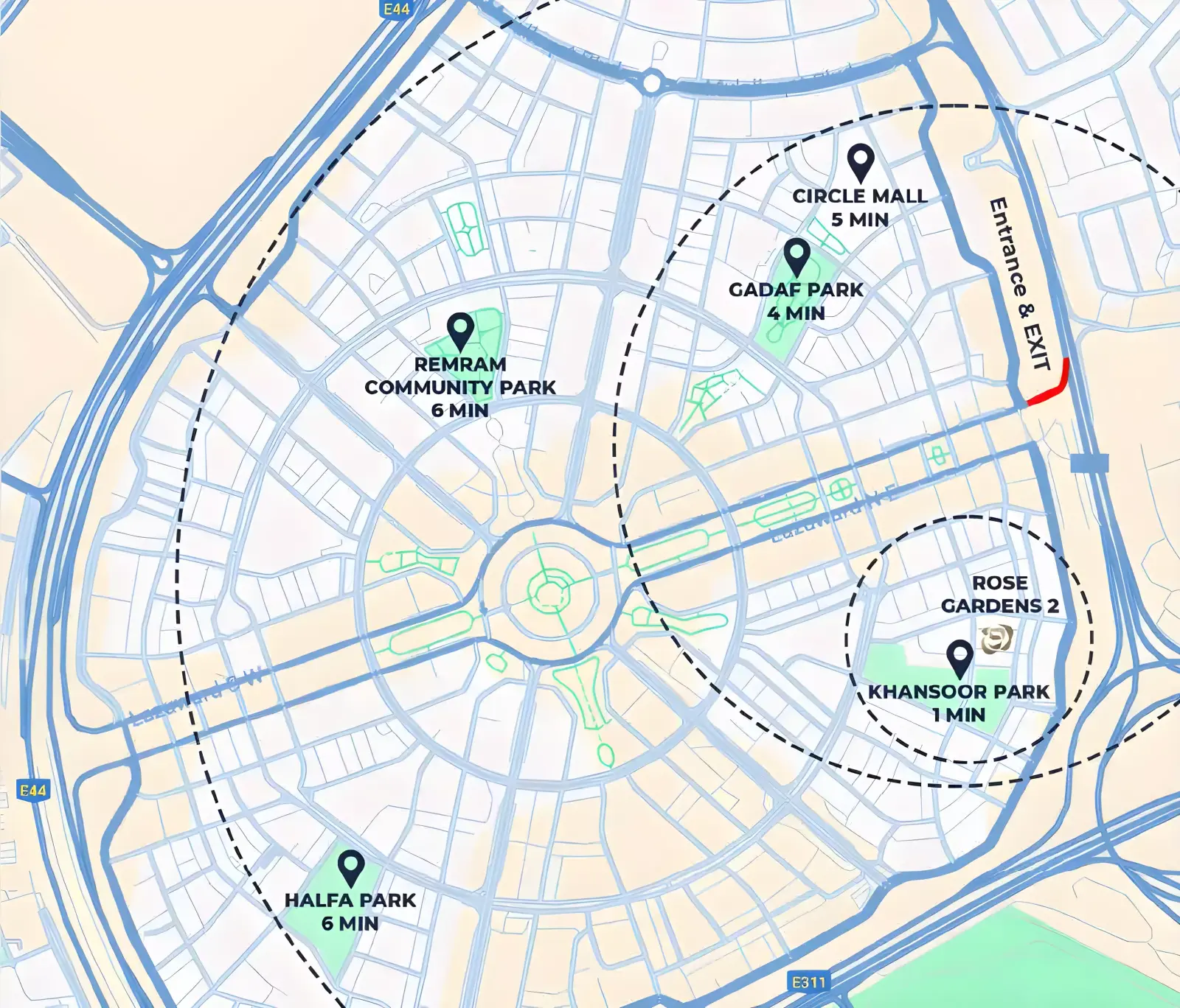 Rose Garden Phase 2 masterplan, Jumeirah Village Circle