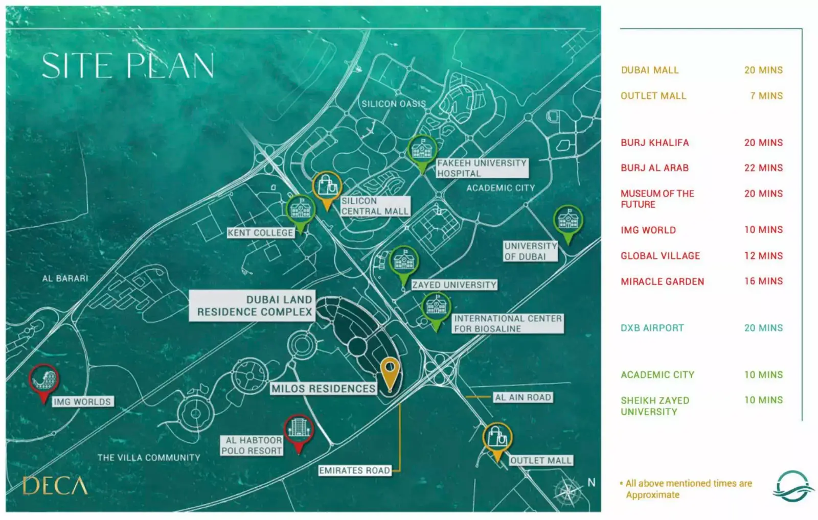 Milos masterplan, Dubai Land Residence Complex