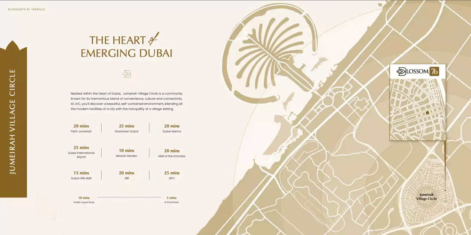 Blossom76 masterplan, Jumeirah Village Circle