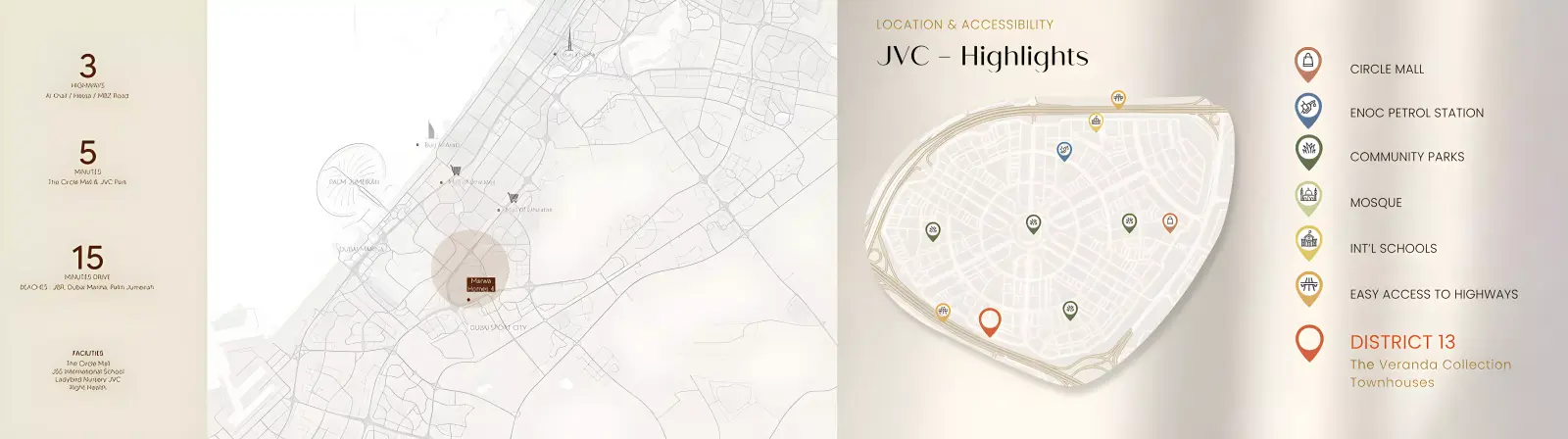The Veranda Collection 1 masterplan, Jumeirah Village Circle