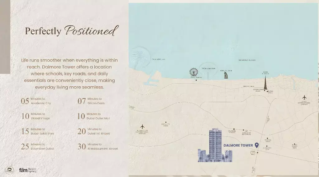 Dalmore Tower masterplan, Dubai Land Residence Complex